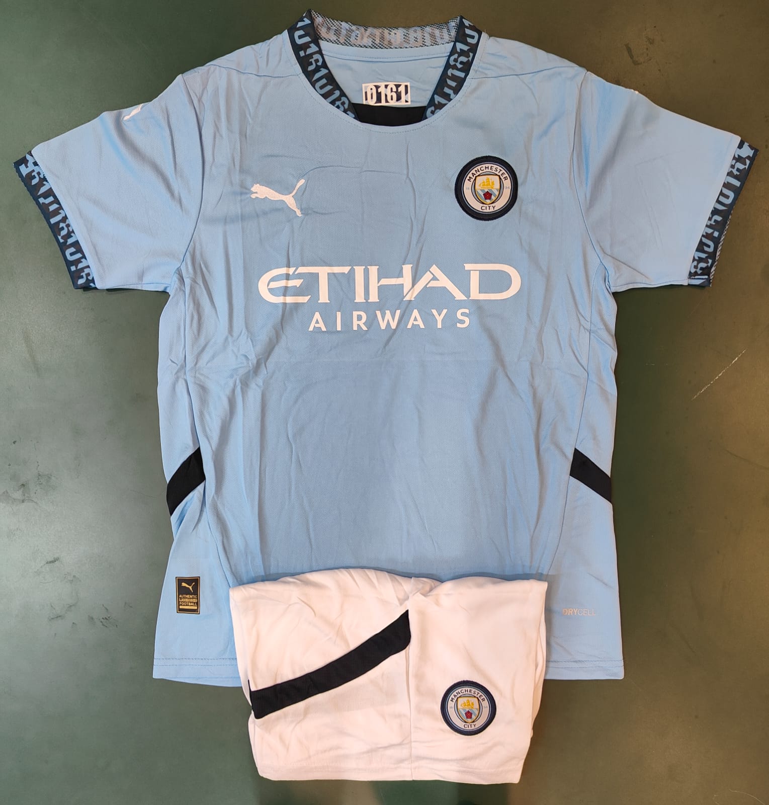 Manchester City Latest Home Football Jersey with Shorts Season 2024 Maniac Unisex Clothing