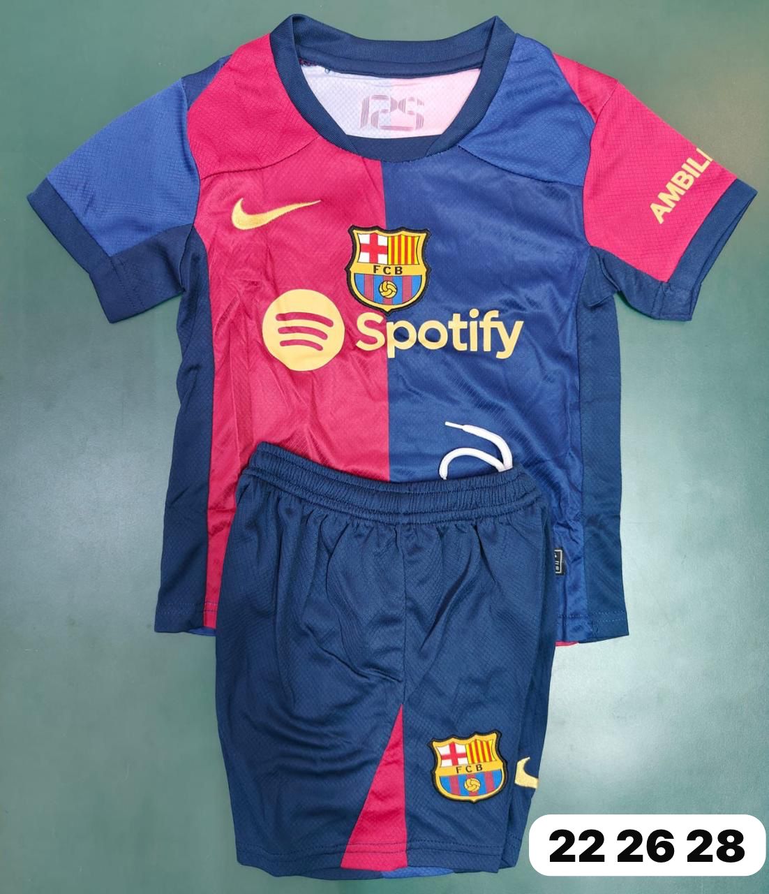 BARCELONA HOME KIDS JERSEY SET 2024-25
