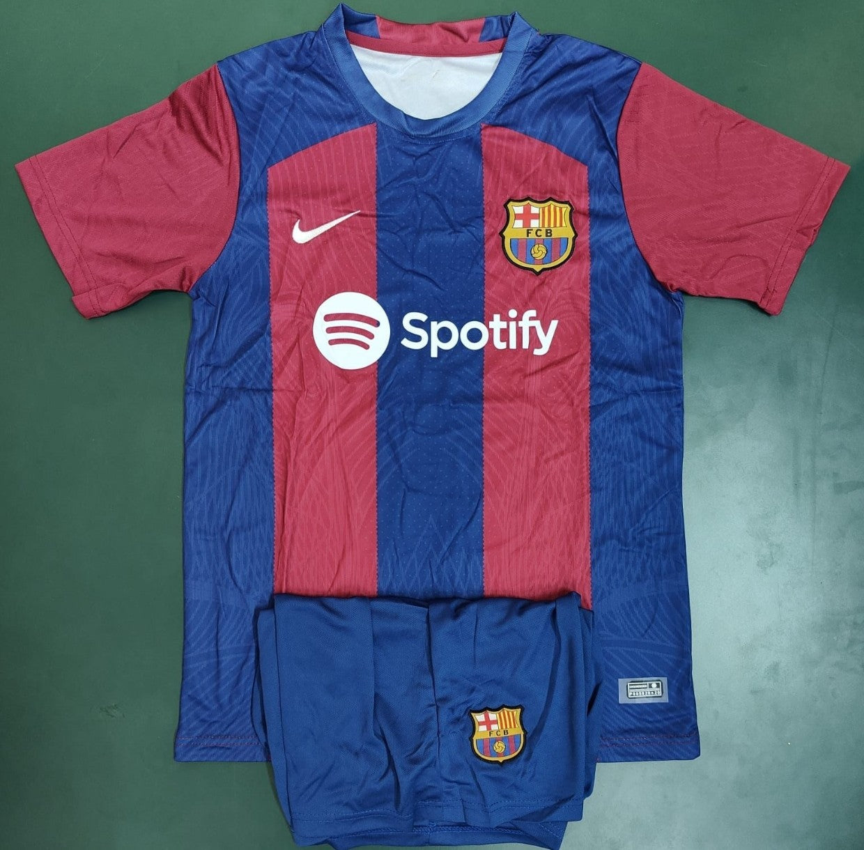 Barcelona Home Jersey with Shorts Maniac Unisex Clothing