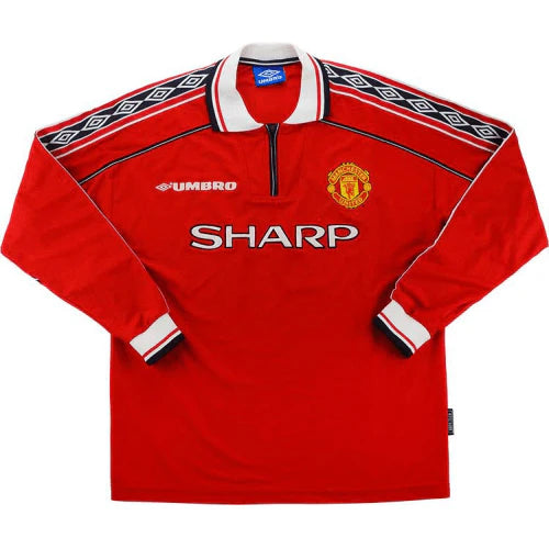 MANCHESTER UNITED VINTAGE FULL SLEEVES JERSEY 1998 99 Maniac Unisex Clothing