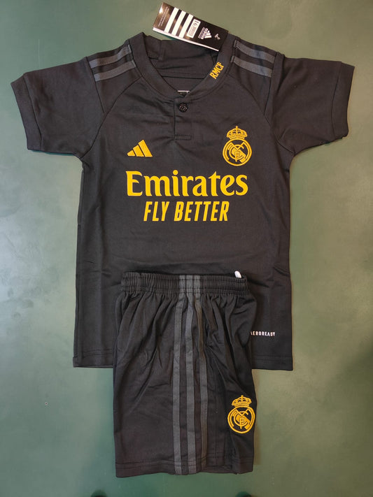 Madrid Third Kids Black Jersey 2023