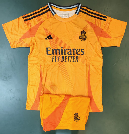 Real Madrid Away Football Jersey with Shorts - Season 2024-25