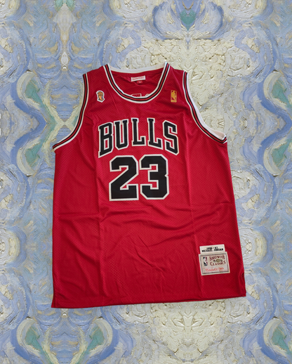 Michael Jordan #23 Chicago Bulls Jersey Red 1997/98 Men's Basketball Classics Jerseys -Red