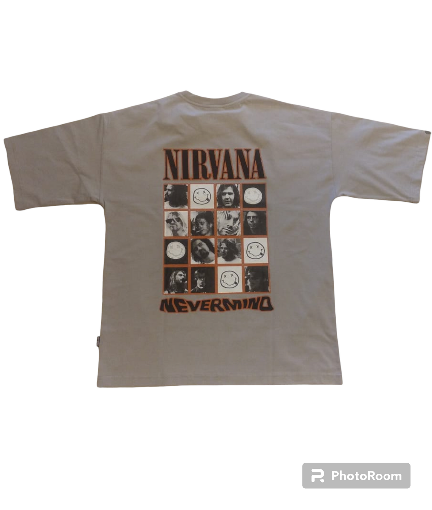 NIRVANA MEN OVERSIZED T-SHIRT- GREY