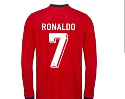 Ronaldo Portugal Home Football Jersey- Full Sleeves- 2024-25