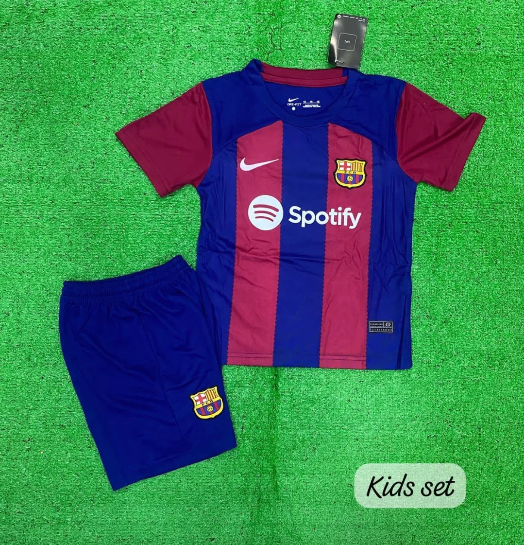 BARCELONA HOME KIDS JERSEY SET 2023/24