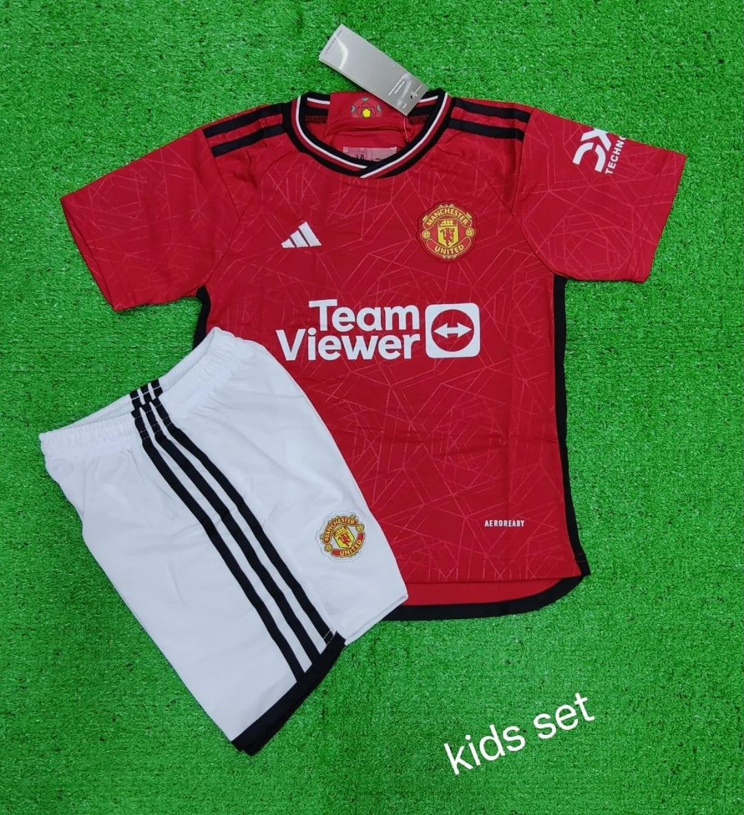 MANCHESTER UNITED HOME KIDS JERSEY SET 2023-24